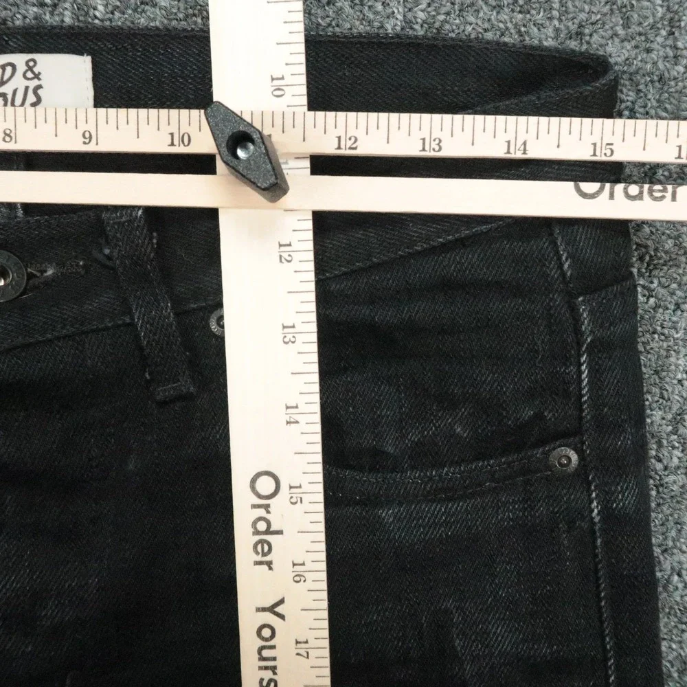 Naked Famous Denim Jeans Men 30x35 Black Super Guy Elephant 7 El Diablo Selvedge
